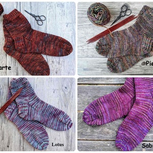 Hand Knitted Socks for Women with Seamless Toes Made with Sustainable Yarn, Warm House Socks, Chemo Socks, Bed Socks, Many Colors Available image 6