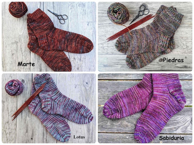 Hand Knitted Socks for Women with Seamless Toes Made with Sustainable Yarn, Warm House Socks, Chemo Socks, Bed Socks, Many Colors Available image 6