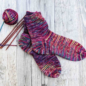 Hand Knitted Socks for Women with Seamless Toes Made with Sustainable Yarn, Warm House Socks, Chemo Socks, Bed Socks, Many Colors Available image 1