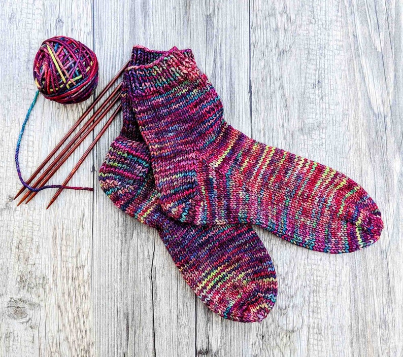 Hand Knitted Socks for Women with Seamless Toes Made with Sustainable Yarn, Warm House Socks, Chemo Socks, Bed Socks, Many Colors Available image 1