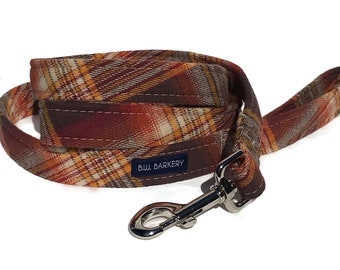 The Octoberfest Fall  Plaid Flannel Dog Leash for Small to Large Dogs