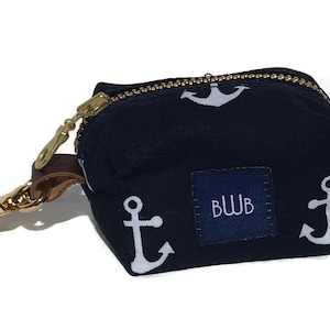 Navy Anchors Dog Waste Bag Holder
