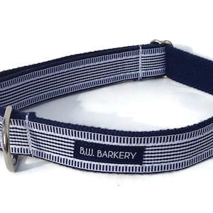 The First Mate Webbing Dog Collar with Metal Hardware