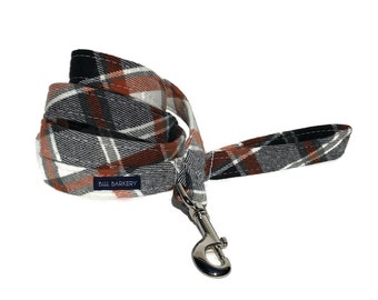 The Harvest Moon  Fall  Plaid Flannel Dog Leash for Small to Large Dogs