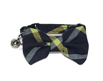 The Montauck Cat Bow Tie and Collar Set - Kitty Collar Set