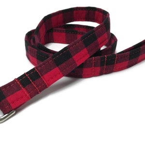 Red and Black Buffalo Plaid Dog Leash for Small to Large Dogs