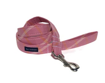 The Montauck Pink Madras Plaid Dog Leash