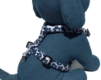 Navy Daisy  Floral Dog Harness  for Small to Large Dogs