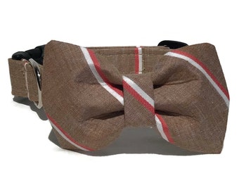 Dune Beach Matching Dog Collar and Bow Tie Set