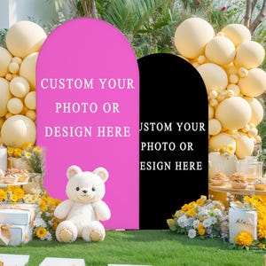 Capa de Arco Flexível Personalizada - Capa de Fundo Personalizada para Festas, Adequada para Todos os Tipos de Festas