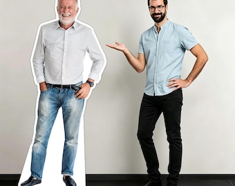 Customizable Photo Cardboard Cutout, Personalized Life Size Standee, Party Decoration Cutout