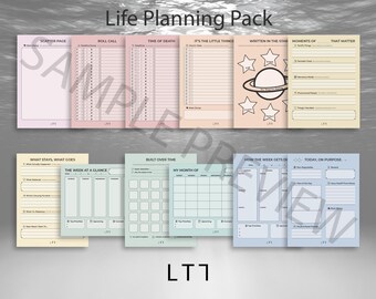 Life Planning System Printable PDF | Complete Planning Bundle | Daily, Weekly + Monthly Tools | Instant Download