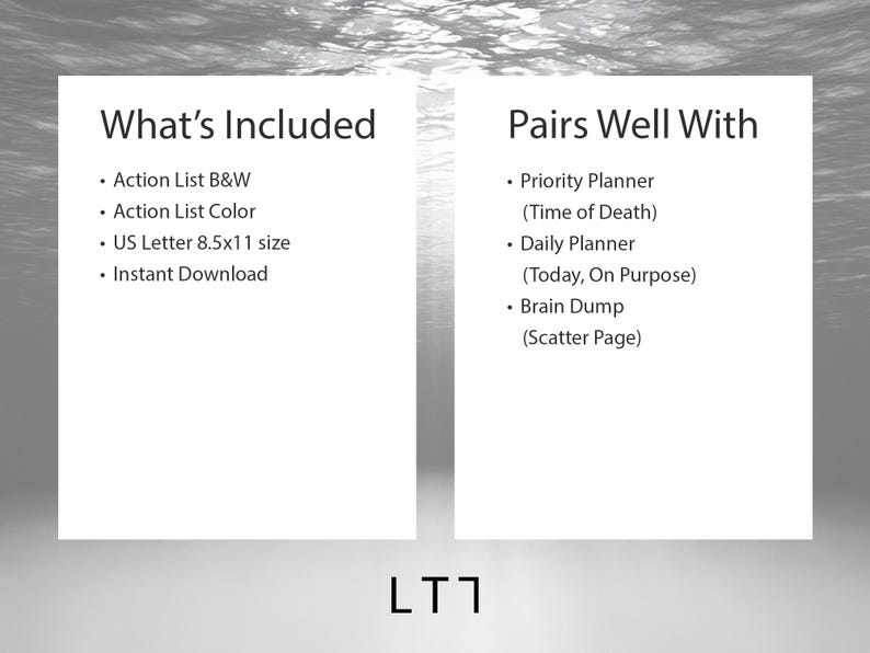 Minimalist to Do List Printable | Atomic Tasks, Brain Dump (PDF ...