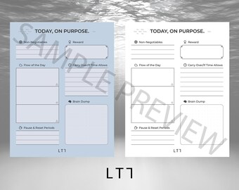 Minimalist Daily Planner Printable | ADHD-Friendly Productivity Sheet (PDF Download)