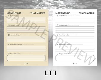 Monthly Reflection Printable PDF | Moments of the Month | Memory & Meaning Tracker | Instant Download Worksheet