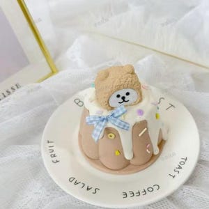 Jätte 347g Björnpudding Squishy - Jumbo Realistisk Efterrätt Stressboll - Tung Handgjord Fejkmatkonst - Kawaii Skrivbordsdekor Gåva