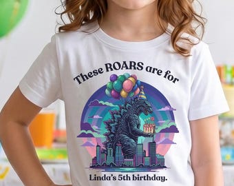 Personalized Godzilla Birthday Shirt, These ROARS Are For Custom New Age Tshirt