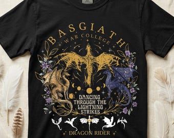 Comfort Colors® Fourth Wing Dragon Rider Shirt, Romantasy Fan T-Shirt, Xaden Violet Tee, Dragon Book Gift T Shirt, Booktok Longsleeve