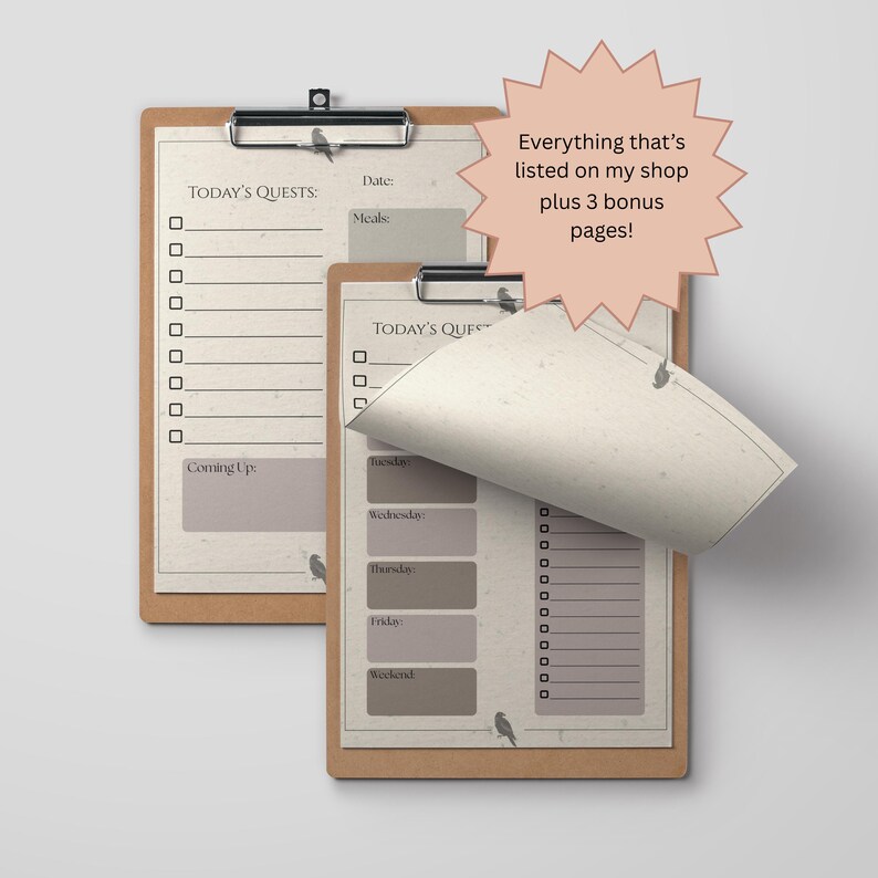 Printable Planner Bundle Canva Template | Weekly Meal Planner, Budget ...