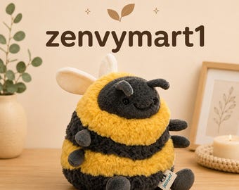 Jellycat Albee Bee Plush – Soft Cuddly Stuffed Animal, Nursery Decor, Baby Shower Gift...