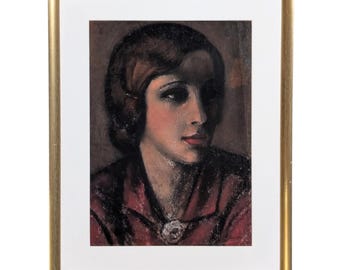 1936 Pastel Portrait | Clyde F. Seavey | Bay Area Artist