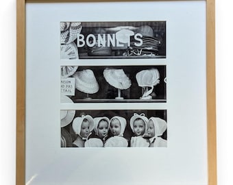 French Bonnet Shop fotocollage | c. Jaren 60 | Vintage redactioneel drieluik