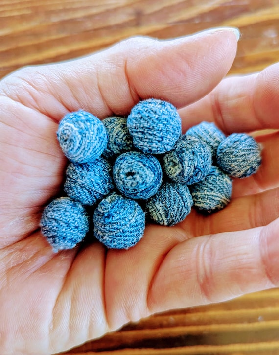 Crafts Recycle Blue Jeans Handmade Recycled Denim Beads, Jewelry - Main Image