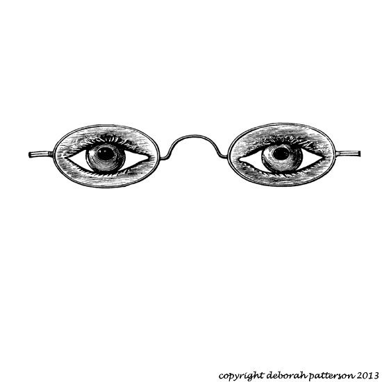 Curiosity Eyeglasses Rubber Stamp Spectacles Optical Novelty | Etsy