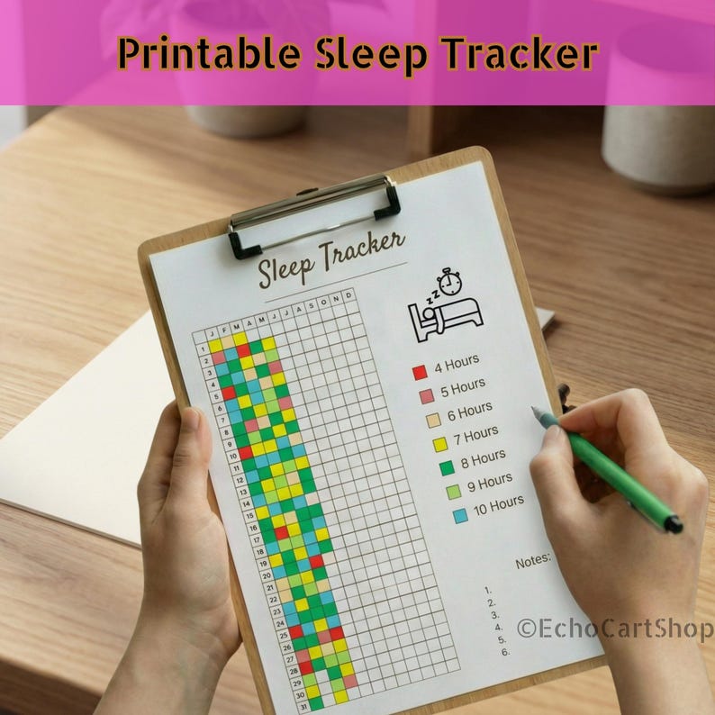 Yearly Sleep Tracker Printable | A4, A5 Rest Journal (digital Download ...