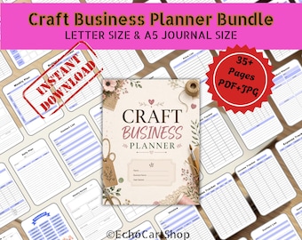 Craft Business Planner Bundle (Digital Download) | Letter Size, A5 | JPG, PDF