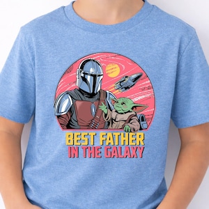 The Mandalorian Grogu Baby Yoda Best Father In The Galaxy Shirt, Star Wars Dad T-shirt, Father's Day Gift, Galaxy's Edge Trip image 3