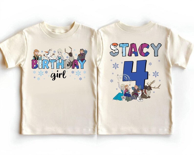 Frozen Birthday Shirt, Princess Elsa Birthday Tee, Anna Birthday Kids Gift, Disneyland Toddler Trip Tees Bild 3