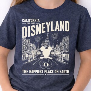 Retro Disneyland Tee, Disney Vintage Shirt, Disney Vacation Tee, Happiest Place On Earth, Mickey and Friends, Space Mountain image 2