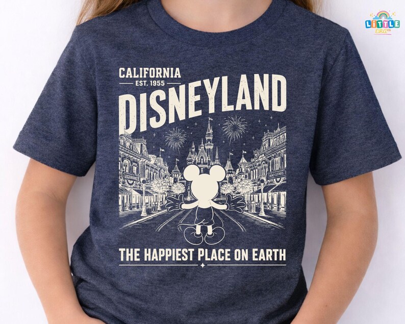 Retro Disneyland Tee, Disney Vintage Shirt, Disney Vacation Tee, Happiest Place On Earth, Mickey and Friends, Space Mountain image 2