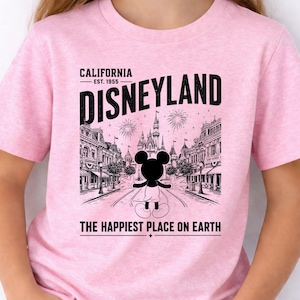 Retro Disneyland Tee, Disney Vintage Shirt, Disney Vacation Tee, Happiest Place On Earth, Mickey and Friends, Space Mountain image 1