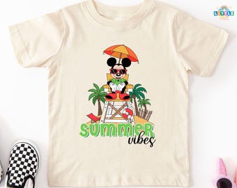 Mickey Summer Vibes Shirt, Mickey Mouse Beach Shirt, Disney Family Summer Vibes Tee, Family Matching Summer Vacation Shirt, Summer Trip Tee