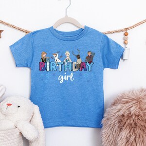 Frozen Birthday Shirt, Princess Elsa Birthday Tee, Anna Birthday Kids Gift, Disneyland Toddler Trip Tees Bild 2