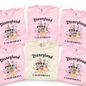 Vintage Disneyland California Shirt, Mickey and Friends Signature Tee, Disney Trip Family Shirt, Disney Family Vacation Shirt image 2