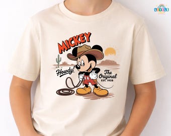 Mickey Mouse Cowboy Shirt, Disney Western Country Tee, Disney Birthday Girl Gifts Tee, Mickey Howdy Tee