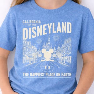 Retro Disneyland Tee, Disney Vintage Shirt, Disney Vacation Tee, Happiest Place On Earth, Mickey and Friends, Space Mountain image 3