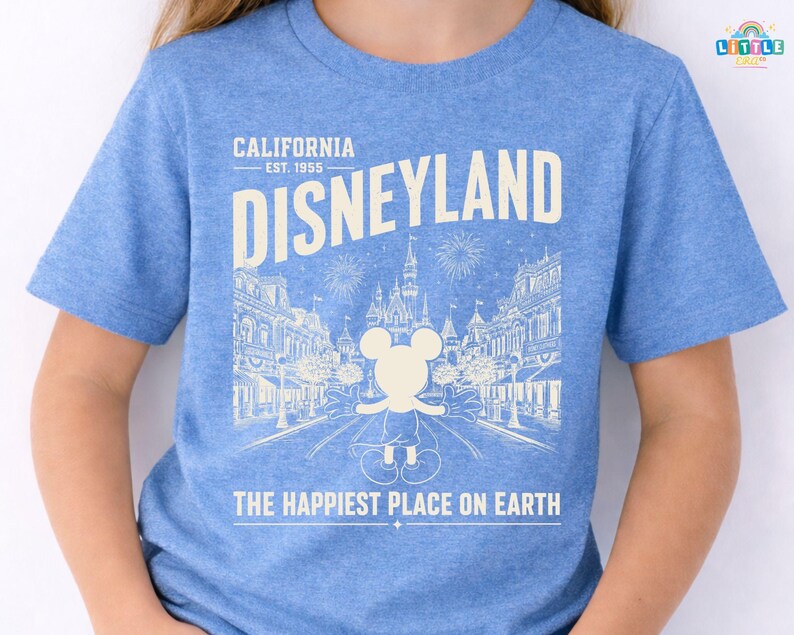 Retro Disneyland Tee, Disney Vintage Shirt, Disney Vacation Tee, Happiest Place On Earth, Mickey and Friends, Space Mountain image 3
