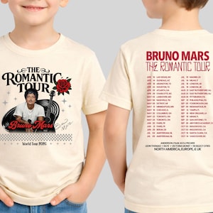 New Show Added Bruno Mars The Romantic Tour 2026 Schedule Dates Two Sided T-Shirt, The Romantic Tour Tee, Gift for Her