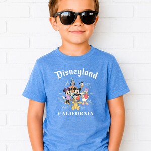 Vintage Disneyland California Shirt, Mickey and Friends Signature Tee, Disney Trip Family Shirt, Disney Family Vacation Shirt image 3