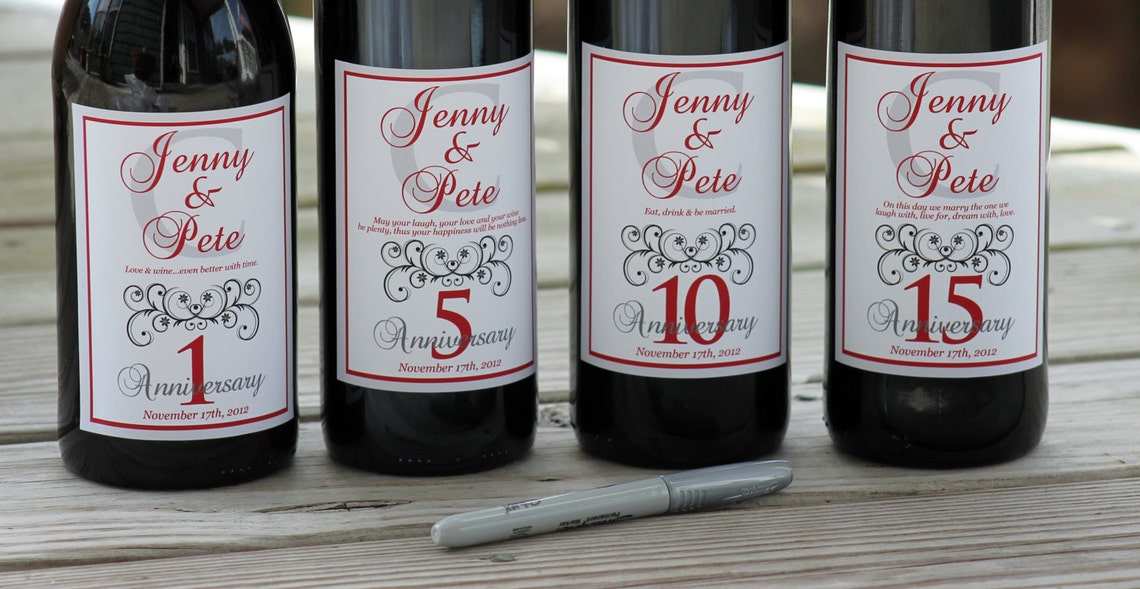 Wine Bottle Guest Book Kit Gift Boxed Custom Labels Wedding Etsy