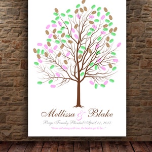 WEDDING GIFT Guest Book Alternative Guest Book Tree Custom Wedding Guestbook Tree 150-200 Guest Sign In size 20x24 num. 144 image 2