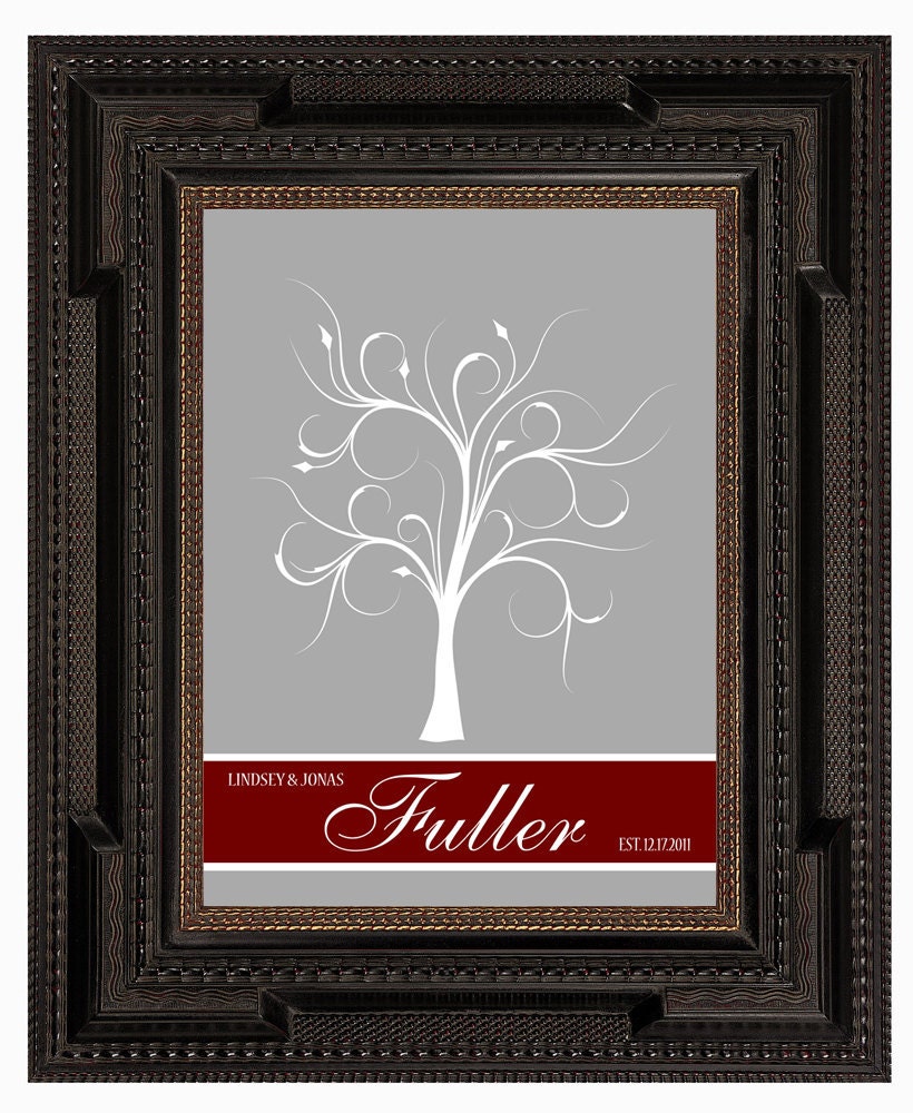 THUMBPRINT TREE Wedding Tree Guest Book Fingerprint Guest Etsy