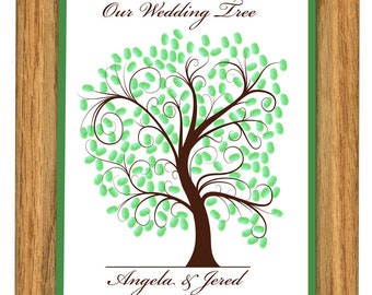 GUEST BOOK WEDDING tree, wedding tree guestbooks, fingerprint tree, Thumbprint guest book tree, Stamp Tree guest book 20x24 num. 102