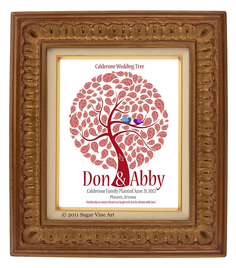 FINGERPRINT wedding GUEST TREE Tree guest book guest book tree wedding Signature Wedding Tree Thumbprint Tree 20x30 num.109