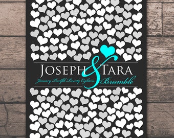 Engagement Gift Present | 205 Guest Sign In 20x30 | Bride Groom Large BRIDAL GIFT POSTER | Unique Gift Guest Book | Guestbook Poster _01