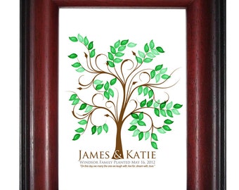 FINGERPRINT GUEST TREE , Wedding Tree, Love Birds, guest book tree wedding, Thumbprint Stamp Tree Stamp, Tree guest book, 20x30 num. 100 2